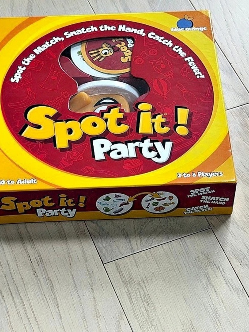 Spot It! Party Card Game Red & Yellow/ New